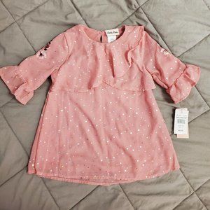 Little Lass girls dressy top  Pink   Size 4  NWT